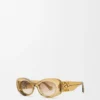 Abgeschrägte ovale Maxi-Anagram-Sonnenbrille Abgeschrägte ovale Maxi-Anagram-Sonnenbrille