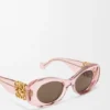 Abgeschrägte ovale Maxi-Anagram-Sonnenbrille Abgeschrägte ovale Maxi-Anagram-Sonnenbrille