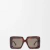 Abgeschrägte quadratische Maxi-Anagram-Sonnenbrille Abgeschrägte quadratische Maxi-Anagram-Sonnenbrille