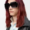 Abgeschrägte quadratische Maxi-Anagram-Sonnenbrille Abgeschrägte quadratische Maxi-Anagram-Sonnenbrille