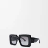 Abgeschrägte quadratische Maxi-Anagram-Sonnenbrille Abgeschrägte quadratische Maxi-Anagram-Sonnenbrille