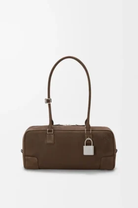 Amazona 31 Cropped-Tasche aus genarbtem Nubukleder