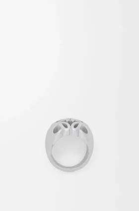 Anagram Bombé-Siegelring aus Sterlingsilber