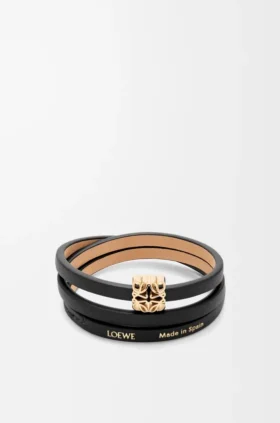 Anagram Bombé Twist-Armband aus Kalbsleder Anagram Bombé Twist-Armband aus Kalbsleder