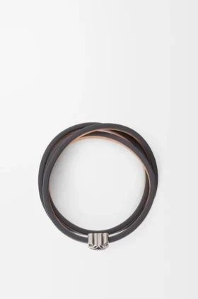 Anagram Bombé Twist-Armband aus Kalbsleder