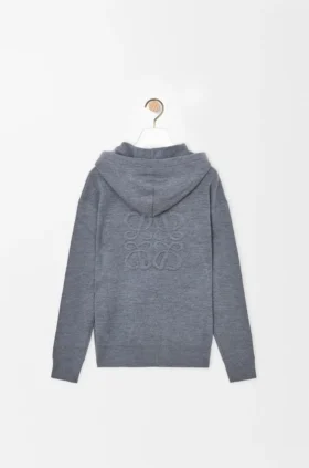 Anagram-Kapuzenpullover mit Reißverschluss aus Wolle