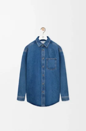 Anagram-Overshirt aus Denim