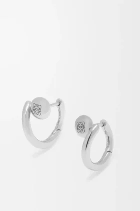 Anagram Pebble Mini-Creolen aus Sterlingsilber