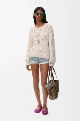 Anagram-Pullover aus einer Baumwoll-Woll-Mischung