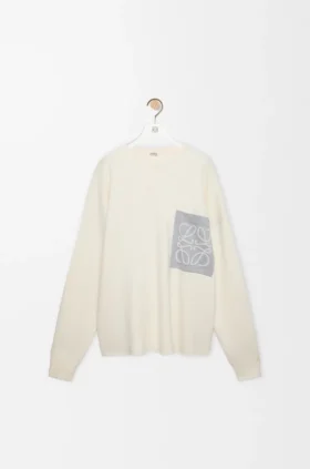 Anagram-Pullover mit Tasche aus Baumwollmischung