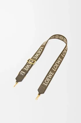 Anagram-Trageriemen aus Jacquard und Kalbsleder