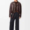 Balloon-Bikerjacke aus Nappa-Lammleder Balloon-Bikerjacke aus Nappa-Lammleder