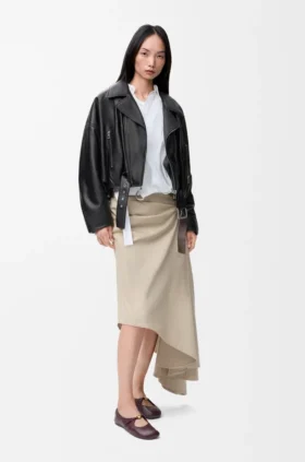 Bikerjacke aus Nappa-Lammleder