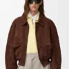 Bomberjacke aus Ziegenwildleder Bomberjacke aus Ziegenwildleder