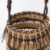Bucket-Tasche aus Kord und Leder Bucket-Tasche aus Kord und Leder