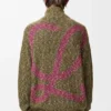 Cardigan mit Reißverschluss aus Baumwolle, Leinen und Wolle Cardigan mit Reißverschluss aus Baumwolle, Leinen und Wolle