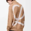 Cardigan mit Reißverschluss aus Baumwolle, Leinen und Wolle Cardigan mit Reißverschluss aus Baumwolle, Leinen und Wolle
