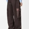 Cargohose aus Nappa-Lammleder und Baumwolle