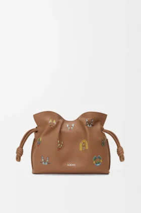 Cats Mini Flamenco Clutch aus Nappa-Kalbsleder