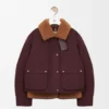 Daunenjacke aus Lammfell und Baumwollmischung Daunenjacke aus Lammfell und Baumwollmischung