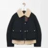 Daunenjacke aus Lammfell und Baumwollmischung Daunenjacke aus Lammfell und Baumwollmischung