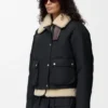 Daunenjacke aus Lammfell und Baumwollmischung Daunenjacke aus Lammfell und Baumwollmischung