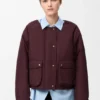 Daunenjacke aus Lammfell und Baumwollmischung Daunenjacke aus Lammfell und Baumwollmischung