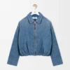 Drapierte Jacke aus Denim Drapierte Jacke aus Denim