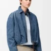 Drapierte Jacke aus Denim Drapierte Jacke aus Denim