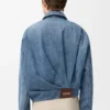 Drapierte Jacke aus Denim Drapierte Jacke aus Denim