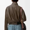 Drapierte Jacke aus Nappa-Kalbsleder Drapierte Jacke aus Nappa-Kalbsleder