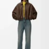 Drapierte Jacke aus Nappa-Lammleder Drapierte Jacke aus Nappa-Lammleder