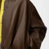 Drapierte Jacke aus Nappa-Lammleder Drapierte Jacke aus Nappa-Lammleder