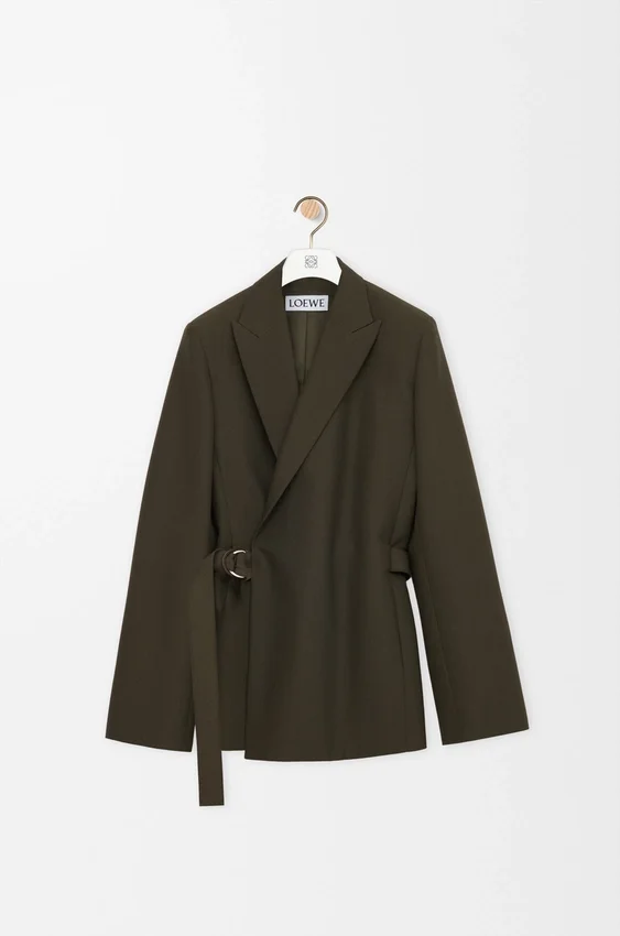 Drapierte Jacke aus Wolle Drapierte Jacke aus Wolle