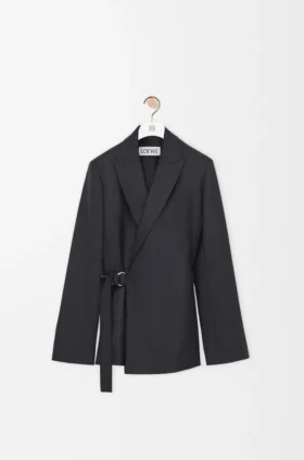 Drapierte Jacke aus Wolle Drapierte Jacke aus Wolle