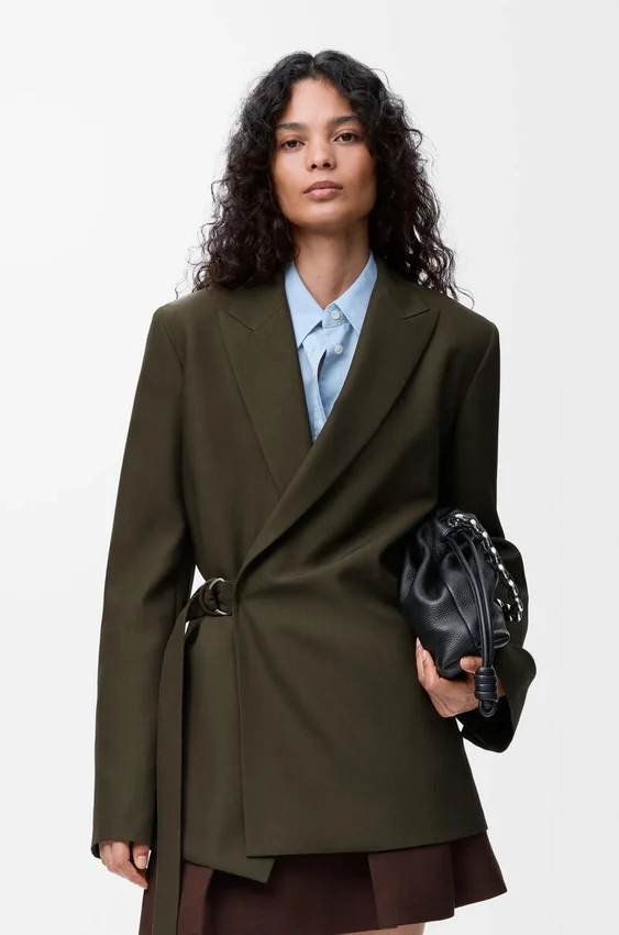 Drapierte Jacke aus Wolle Drapierte Jacke aus Wolle