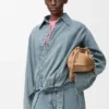 Drapiertes Hemd aus Denim Drapiertes Hemd aus Denim