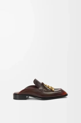 Edge Loafer-Pantolette aus gebürstetem Kalbsleder