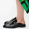 Edge-Loafer-Pantolette aus gebürstetem Kalbsleder Edge-Loafer-Pantolette aus gebürstetem Kalbsleder