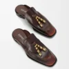 Edge Loafer-Pantolette aus gebürstetem Kalbsleder Edge Loafer-Pantolette aus gebürstetem Kalbsleder