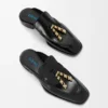 Edge-Loafer-Pantolette aus gebürstetem Kalbsleder Edge-Loafer-Pantolette aus gebürstetem Kalbsleder
