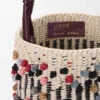Eimer aus Kordel, Leder und Wolle Eimer aus Kordel, Leder und Wolle