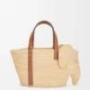 Elephant Basket aus Raffia und Kalbsleder Elephant Basket aus Raffia und Kalbsleder