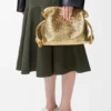 Flamenco-Clutch in mittlerer Größe aus laminiertem Lammleder Flamenco-Clutch in mittlerer Größe aus laminiertem Lammleder