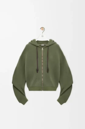Flamenco-Hoodie aus Baumwolle und Kaschmir
