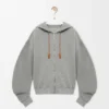 Flamenco-Hoodie aus Baumwolle und Kaschmir