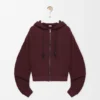 Flamenco-Hoodie aus Baumwolle und Kaschmir