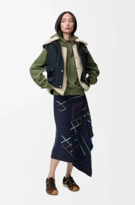 Flamenco-Hoodie aus Baumwolle und Kaschmir