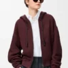 Flamenco-Hoodie aus Baumwolle und Kaschmir