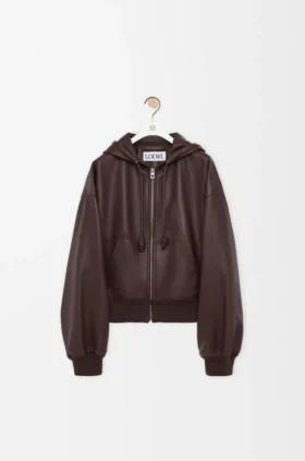 Flamenco-Hoodie aus Nappa-Lammleder Flamenco-Hoodie aus Nappa-Lammleder
